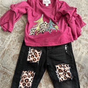 Marie Nicole Tree top and Jean set NWT XXS-12-18m